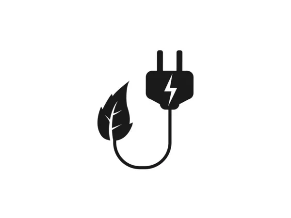 Icono de energía ecológica. Ilustración vectorial, diseño plano . — Vector de stock