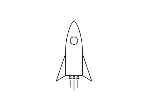 Start, Rakete, Startup-Symbol. Vektor-Illustration, flaches Design. — Stockvektor