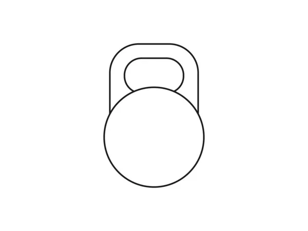 Vector Illustration Flat Design Kettlebell Sports Weight Icon — Stock Vector