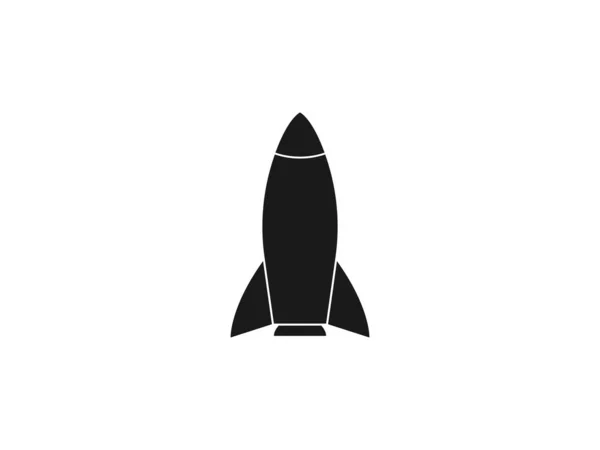 Vector Illustration Flat Design Launch Rocket Startup Icon — Stock Vector