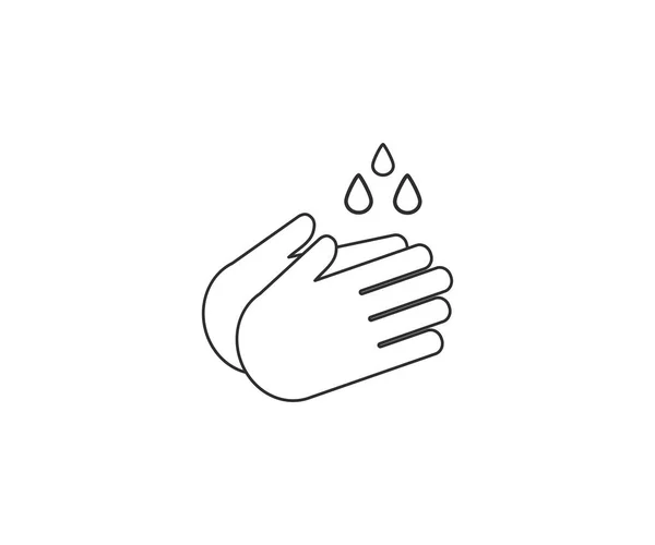Ikone Des Händewaschens Vector Illustration Flaches Design — Stockvektor