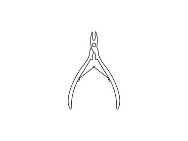 Vektör çizimi, düz tasarım. Tırnak ucu simgesi