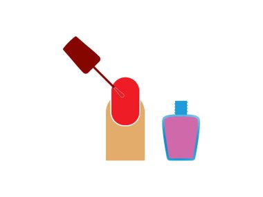 Vektör çizimi, düz tasarım. Ayak ojesi simgesi