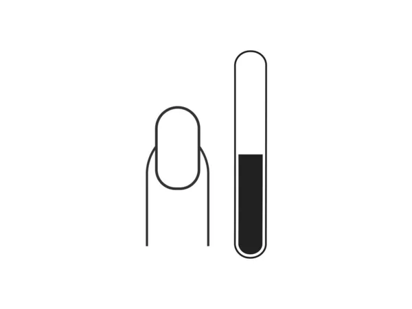 일러스트 디자인 Nail File Nail Icon — 스톡 벡터