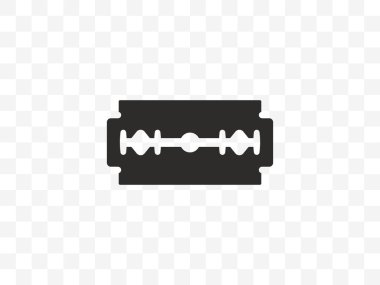 Tıraş bıçağı ikonu. Vektör illüstrasyonu, düz tasarım.