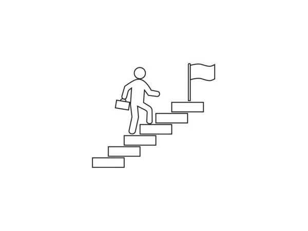 Stairs, stairwell, walks up icon. Vector illustration, flat design. — Stock Vector