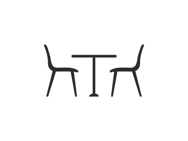 Stuhl, Tisch. Vektor-Illustration, flaches Design. — Stockvektor