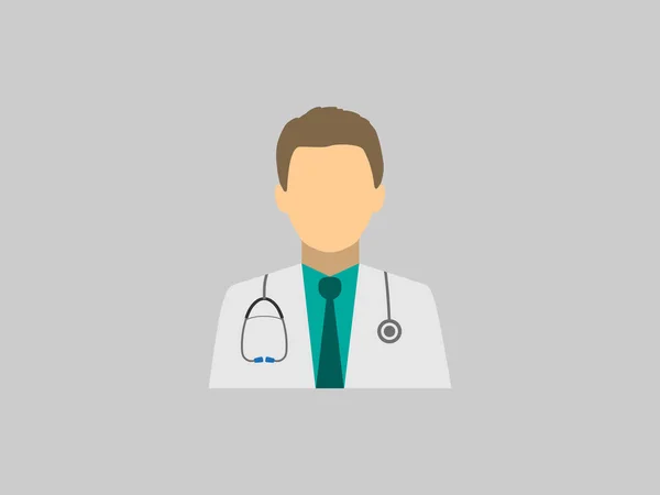 Vector Illustratie Plat Ontwerp Doctor Gezondheid Medische Icoon — Stockvector