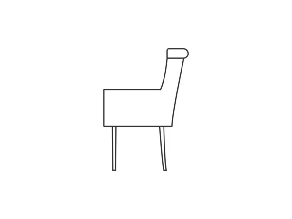 Векторная Иллюстрация Плоский Дизайн Кресло Икона Мебели Векторная Иллюстрация — стоковый вектор