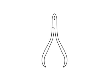 Vektör çizimi, düz tasarım. Tırnak ucu simgesi