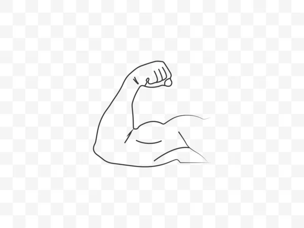 Biceps Icono Muscular Ilustración Vectorial Plana — Vector de stock