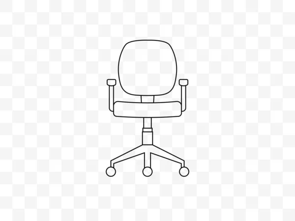 Ilustração Vetorial Design Plano Cadeira Escritório Ícone Assento — Vetor de Stock
