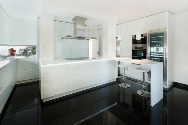 Cozinha Interior Moderna Casa Contemporânea — Fotografia de Stock