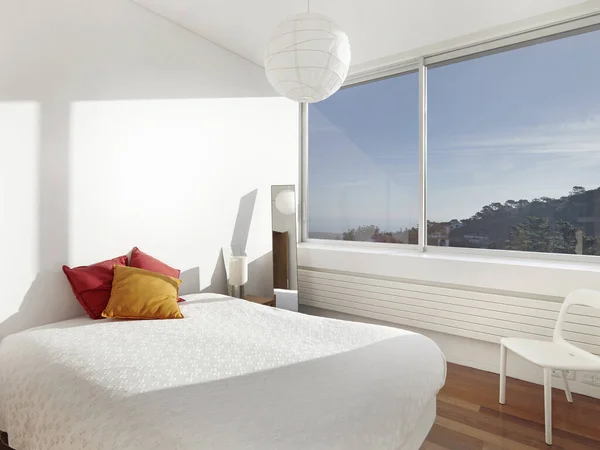 Modern Yatak Odası Modern Mobilya Stok Resim
