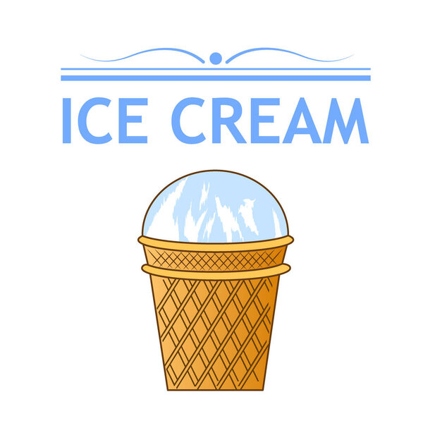 Ice cream in a waffle cup