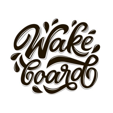 Vektör yazı logo wakeboard club graffity tarzı benzersiz tasarımınız için T-shirt veya Internet'te yazdırma