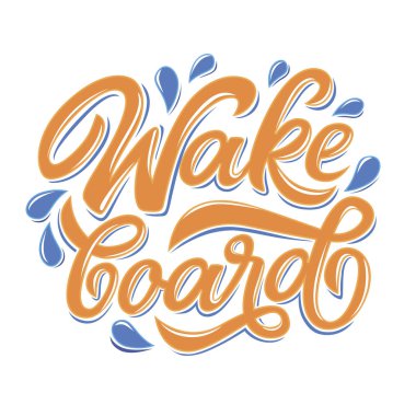 Vektör yazı logo wakeboard club graffity tarzı benzersiz tasarımınız için T-shirt veya Internet'te yazdırma