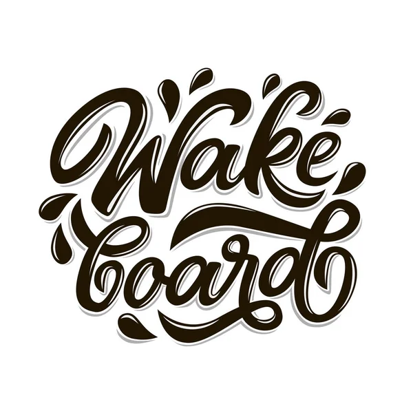 Logo Lettrage Vectoriel Wakeboard Club Dans Style Graffity Pour Votre — Image vectorielle