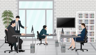 Business people office clipart