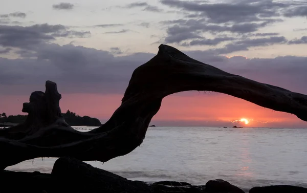 Гавайська захід сонця над Тихий океан — стокове фото