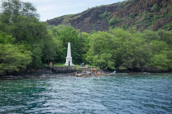 Kaptan Cook Anıtı Hawaii Stok Resim