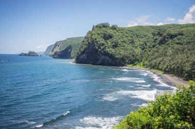 Büyük Hawaii Adası 'nda Pololu Vadisi manzarası