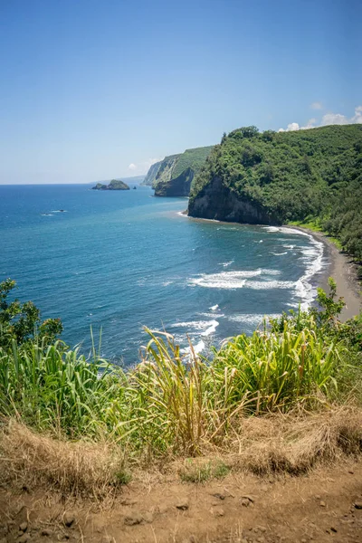 Pololu Valley Landschaftlich Auf Der Großen Insel Hawaii Stockbild