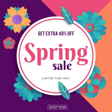 vektör çizim tasarım bahar çiçek dekorasyonu ile özel teklif 