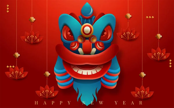 Feliz Año Nuevo 2020. Año Nuevo Chino. El año de la rata. Traducción: Feliz Año Nuevo. Ilustración vectorial — Vector de stock