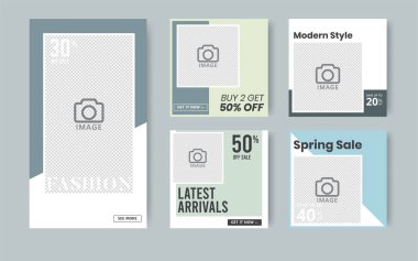 Sosyal medya afişi şablonu. Bunu sosyal ağlarda reklam yapmak için kullanın. Ürününüzün ve duyurularınızın reklamını yapın. Vektör illüstrasyonu