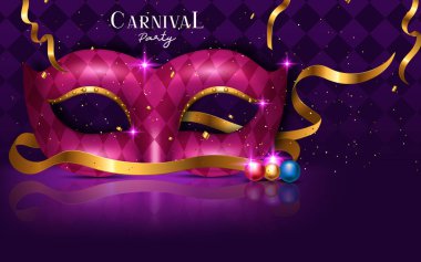 Venedik Karnaval Parti Tasarımı 3 boyutlu resimli maske