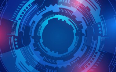 Soyut teknoloji dijital yüksek teknoloji kavramı. Vektör illüstrasyonu