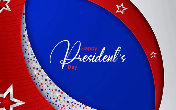 Illustration Patriotic Background with Bunting Flags for Happy Presidents Day, Colors of USA. Vector illustration — 스톡 벡터