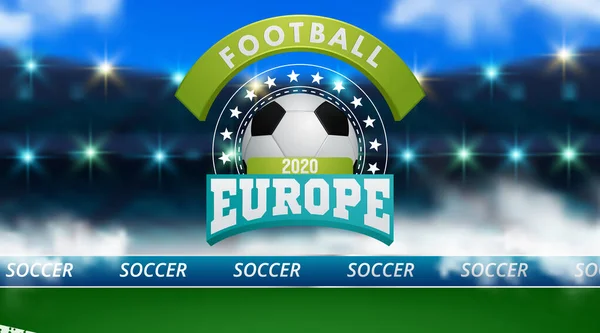Ποδόσφαιρο 2020 παγκόσμιο πρωτάθλημα κύπελλο ποδοσφαίρου. Απεικόνιση διανυσματικών φορέων — Διανυσματικό Αρχείο