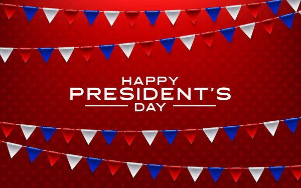 Αφίσα ημέρας πρόεδρος με κόκκινο και μπλε σχεδιασμό ημέρα ανεξαρτησίας σχεδιασμό. Εικονογράφηση διανύσματος — Διανυσματικό Αρχείο