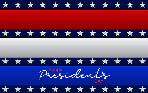 Εικονογράφηση Patriotic Φόντο με Bunting Σημαίες για Ευτυχισμένους Προέδρους Ημέρα, Χρώματα της Ούσα. Εικονογράφηση διανύσματος — Διανυσματικό Αρχείο