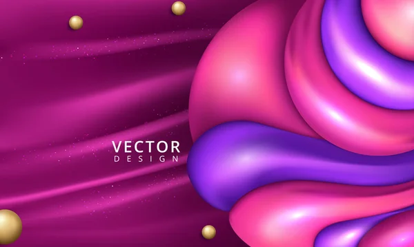 Composición Abstracta Con Burbujas Esféricas Ilustración Vectorial — Vector de stock