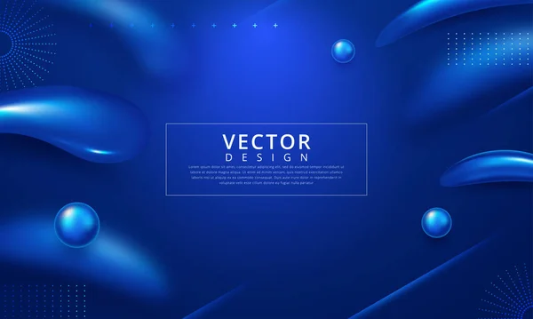 Hintergrundgestaltung Flüssiger Farbe Dynamische Formenkomposition Vektorillustration — Stockvektor