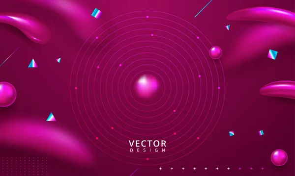 Diseño Fondo Color Líquido Composición Formas Dinámicas Ilustración Vectorial — Vector de stock