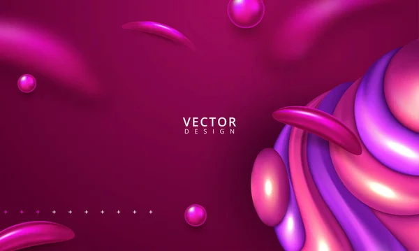 Composição Abstrata Com Bolhas Esféricas Ilustração Vetorial — Vetor de Stock