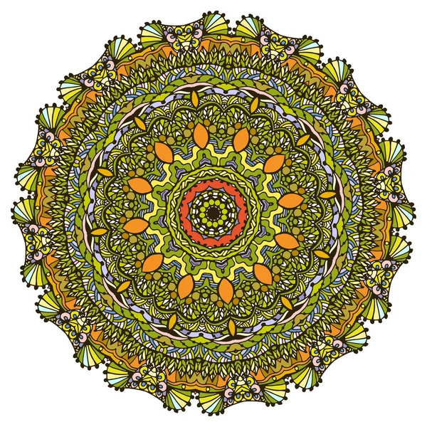 Векторное изображение каракули из украшенной мандалы . — стоковый вектор