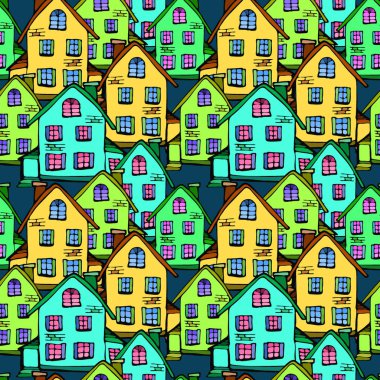 Dikişsiz desen şehir evi