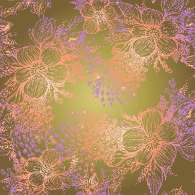 Stilize vektör grafikleri, sanatsal, Dikişsiz desen arka plan