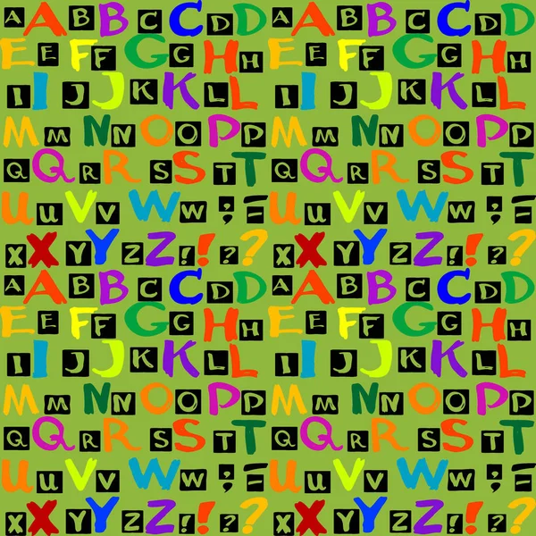 Modèle avec lettres de l'alphabet — Image vectorielle