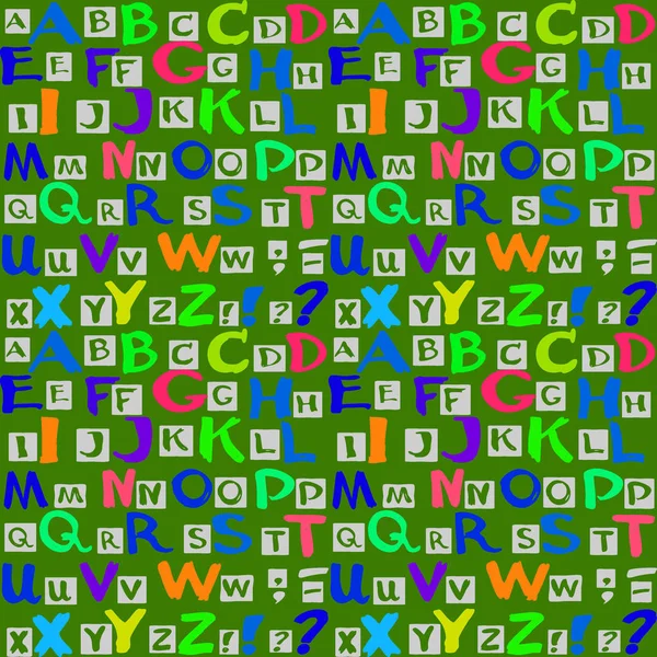 Padrão sem costura com letras do alfabeto Vetores De Bancos De Imagens