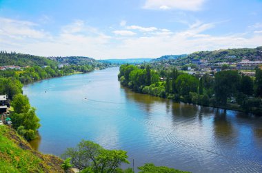 Vysehrad üzerinden Vltava Prag görünümü