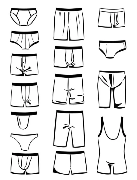 Kontury spodní prádlo — Stockový vektor