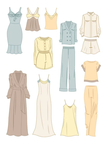 Vêtements en pyjama — Image vectorielle