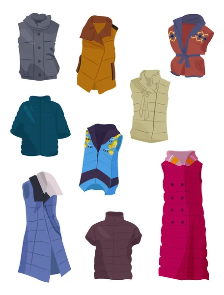 Γυναικεία Γιλέκα Άνοιξη Και Χειμώνα Όμορφα Ρούχα Για Τον Αθλητισμό — Διανυσματικό Αρχείο