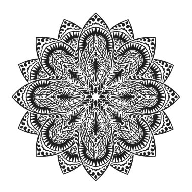 Mandala. Oriental desen islam, Arap, Hint, Türk, Çin. Vintage dekoratif öğe